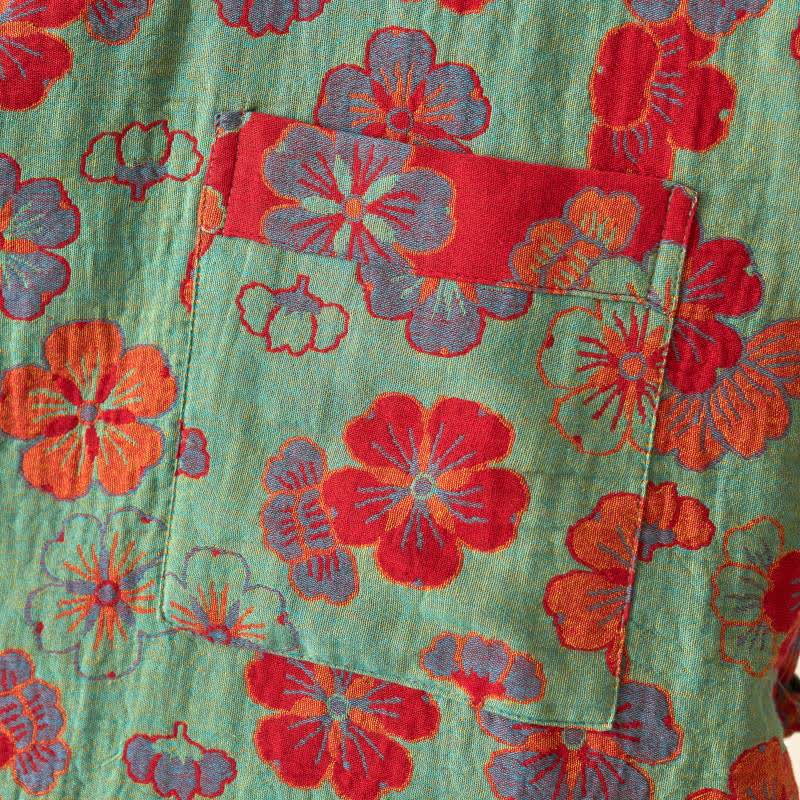 Peignoir kimono en gaze de coton imprimé fleurs de prunier - image 17
