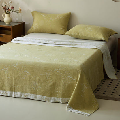 Couvre-lit en gaze de coton jacquard vintage - Couvre-lit avec 2 taies d'oreiller - 240 cm x 270 cm - image 0