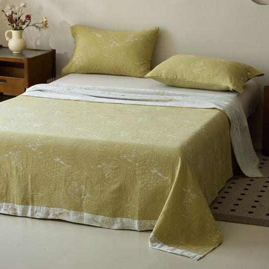 Couvre-lit en gaze de coton jacquard vintage - Couvre-lit avec 2 taies d'oreiller - 240 cm x 270 cm - image 0