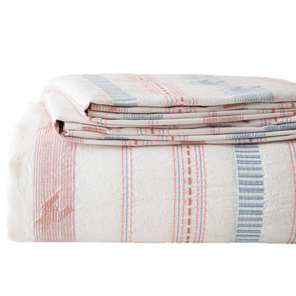 Couvre-lit jacquard rayé en pur coton - image 9