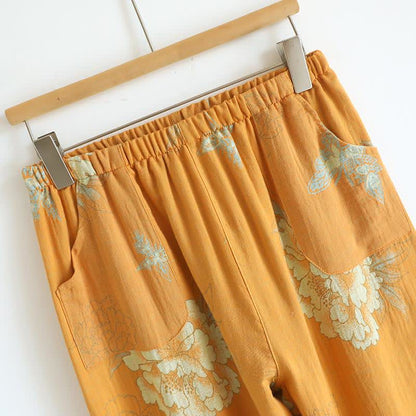 Ensemble pyjama en coton de style oriental avec pivoines - image 11