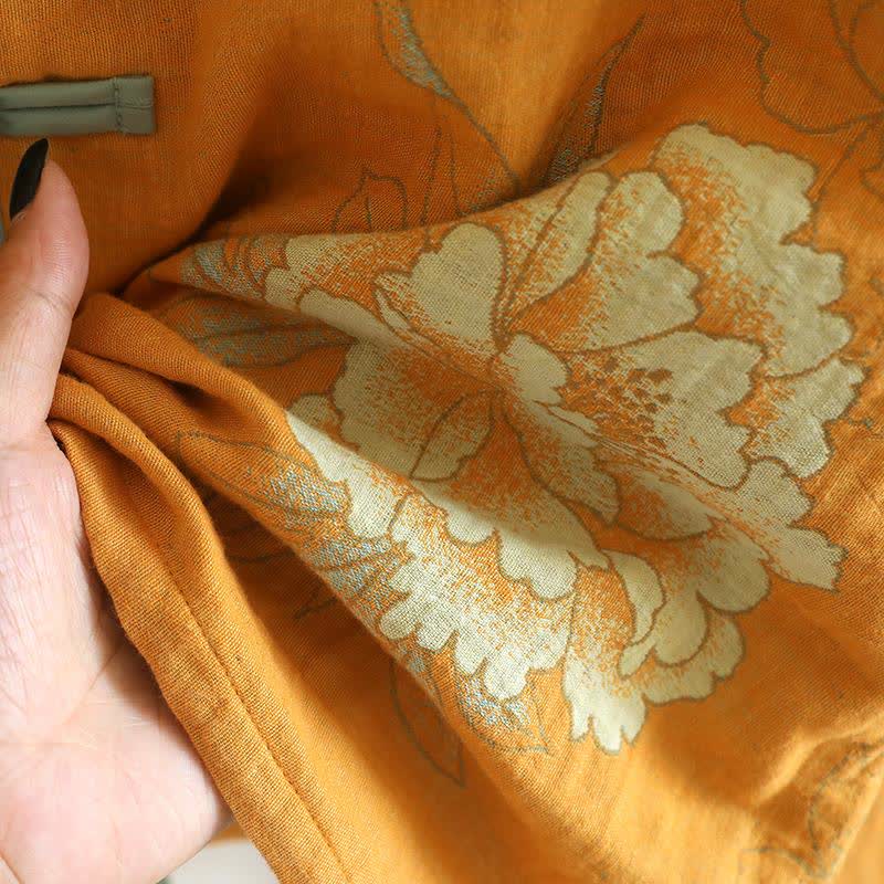 Ensemble pyjama en coton de style oriental avec pivoines - image 10