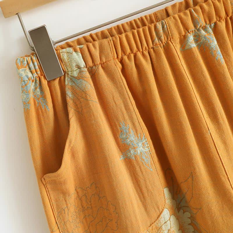 Ensemble pyjama en coton de style oriental avec pivoines - image 12