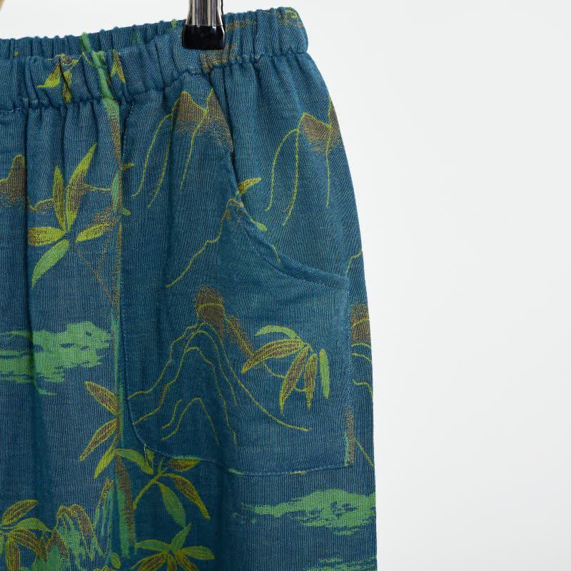 Ensemble pyjama oriental en coton et bambou avec pompons - image 12