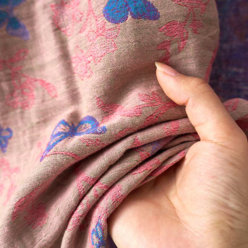 Ensemble de vêtements d'intérieur kimono en gaze de coton avec motif papillon - image 6