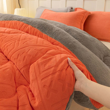 Couverture en peluche Sherpa à motif géométrique - image 2