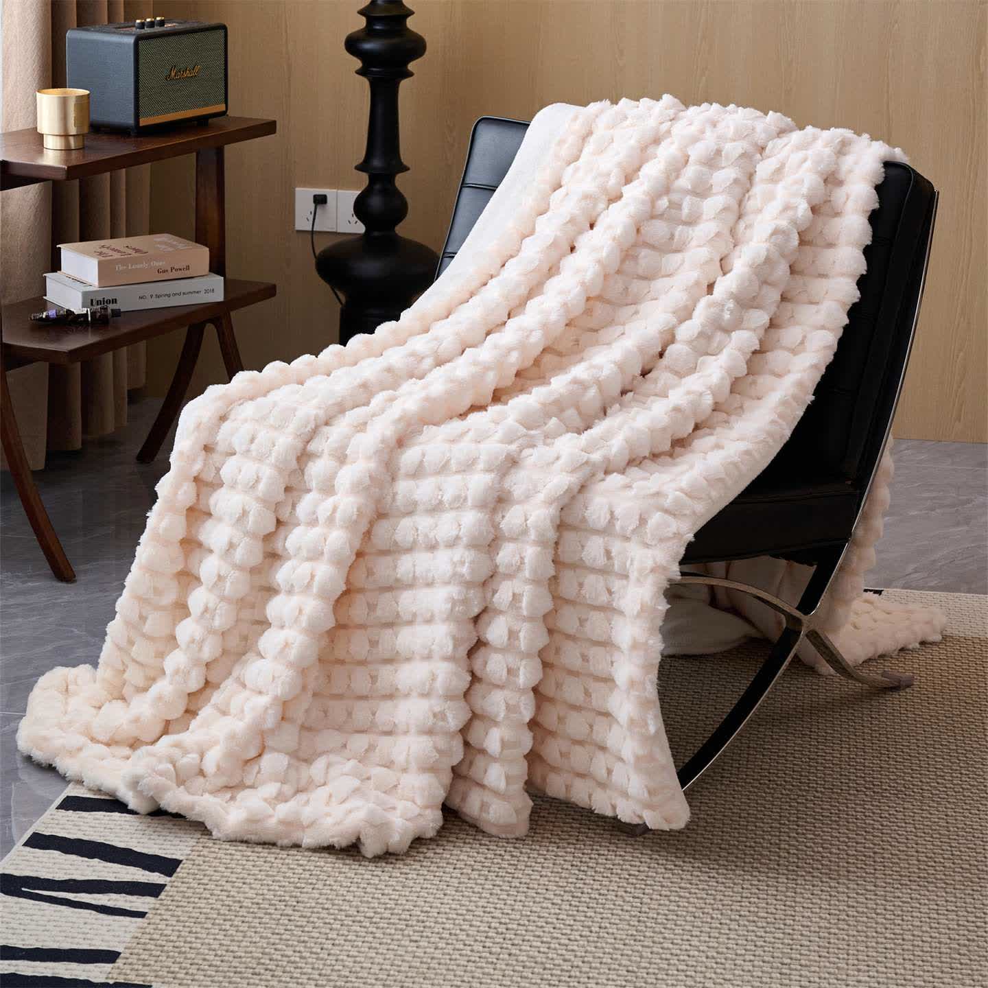 Couverture polaire moderne et luxueuse - Blanc - 200 cm x 230 cm - image 11
