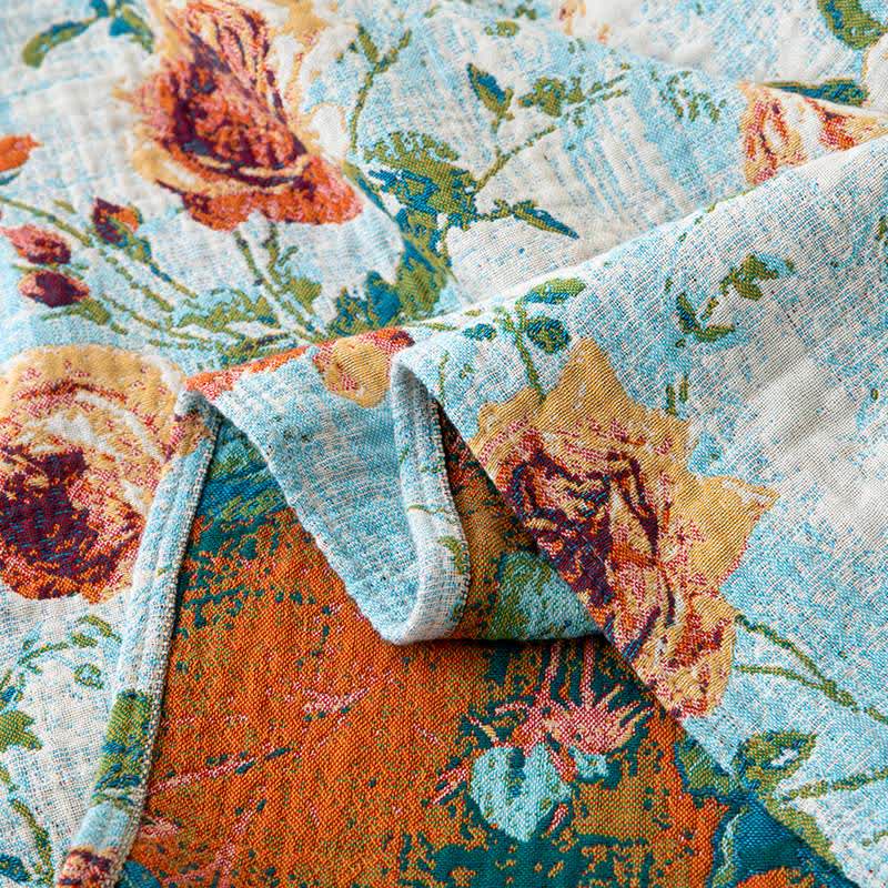 Couette en gaze de coton avec pompon rose pittoresque - image 4