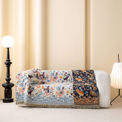 Couette en gaze de coton avec motif de fleurs de poulet dans un style campagnard - image 2