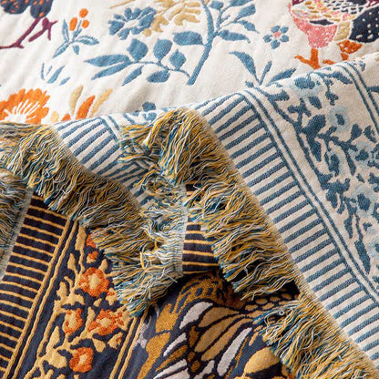 Couette en gaze de coton avec motif de fleurs de poulet dans un style campagnard - image 3