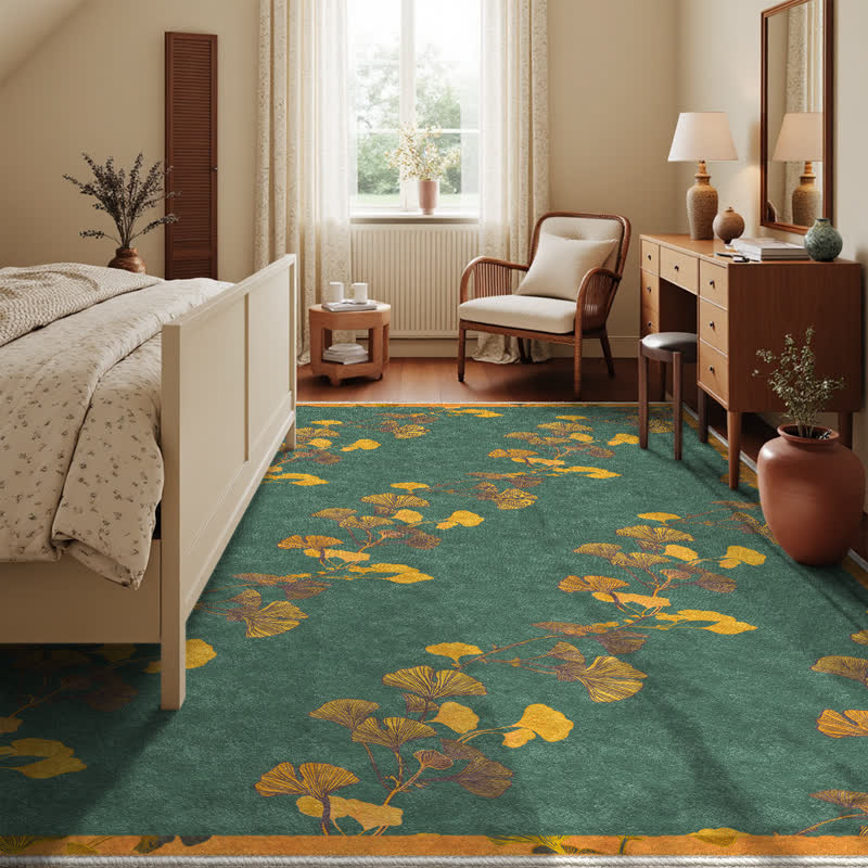 Tapis pliable antidérapant avec feuille de ginkgo pastorale - image 1