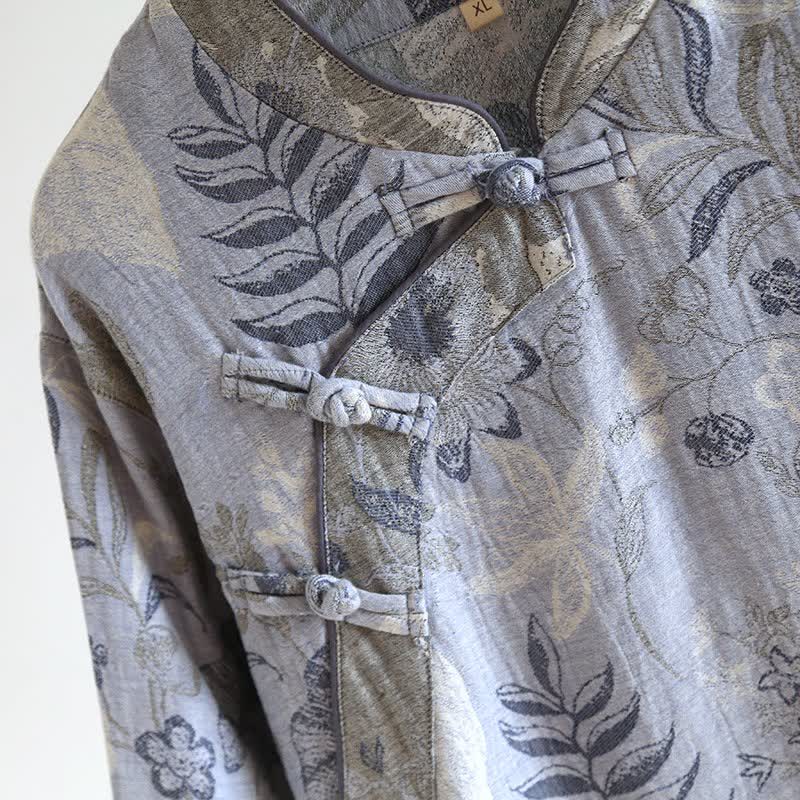 Ensemble pyjama d'inspiration orientale en gaze de coton à motif floral - image 5