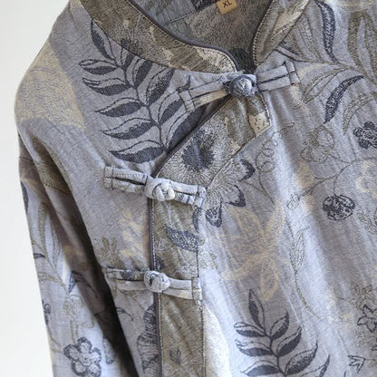 Ensemble pyjama d'inspiration orientale en gaze de coton à motif floral - image 5