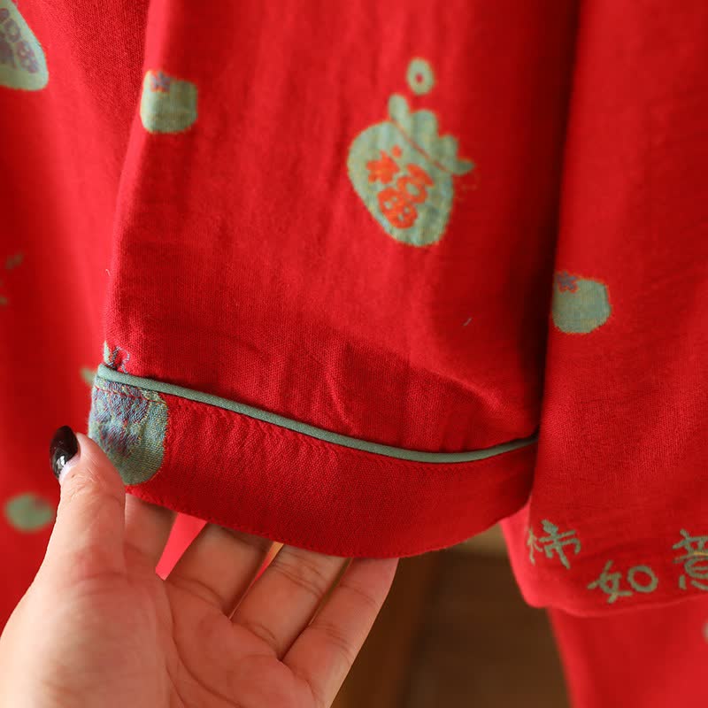 Ensemble pyjama en coton Lucky Persimmon - image 9