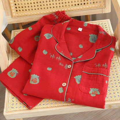 Ensemble pyjama en coton Lucky Persimmon - image 2