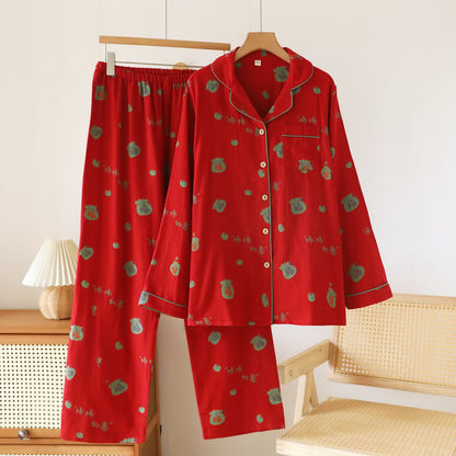 Ensemble pyjama en coton Lucky Persimmon - XXL - image 0