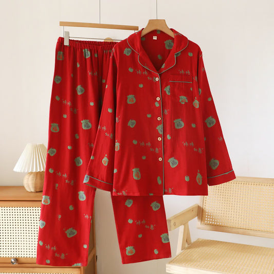 Ensemble pyjama en coton Lucky Persimmon - XXL - image 0