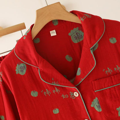 Ensemble pyjama en coton Lucky Persimmon - image 4