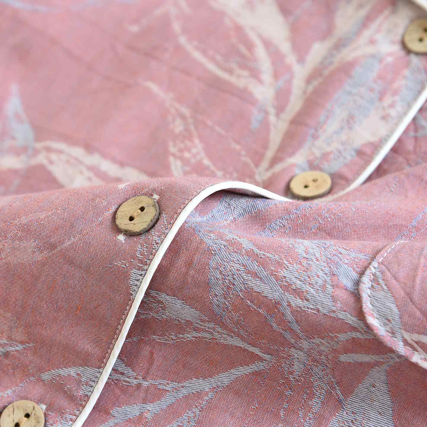 Ensemble pyjama en coton au motif de feuilles de bambou - image 9