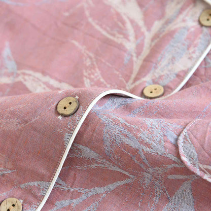 Ensemble pyjama en coton au motif de feuilles de bambou - image 9