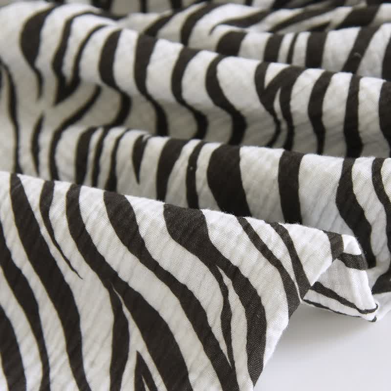 Ensemble pyjama moderne en gaze de coton à rayures zébrées - image 13
