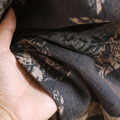 Peignoir en coton jacquard style kimono à motif feuilles - image 10