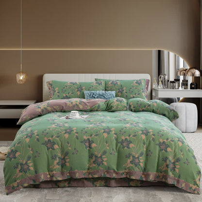 Parure de lit élégante en gaze de coton Lily (4 pièces) - 220 cm x 240 cm - image 0