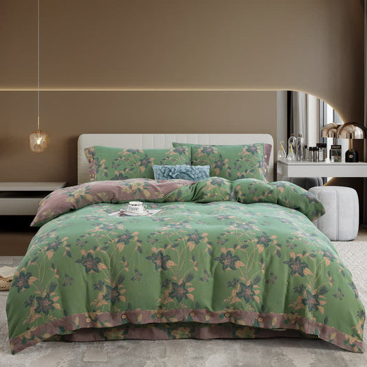Parure de lit élégante en gaze de coton Lily (4 pièces) - 220 cm x 240 cm - image 0