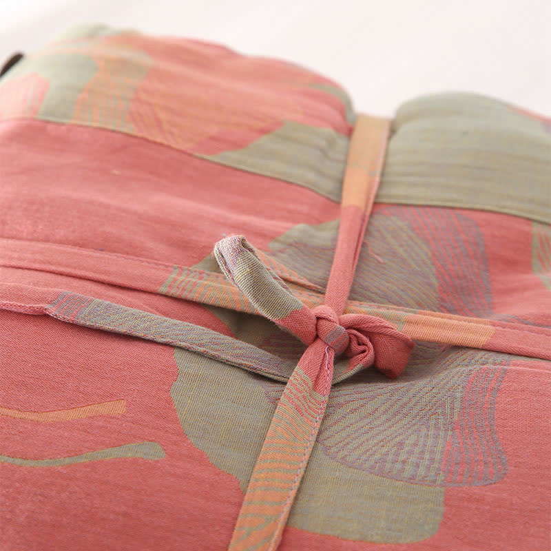 Couette en coton naturel de feuilles de ginkgo - image 1