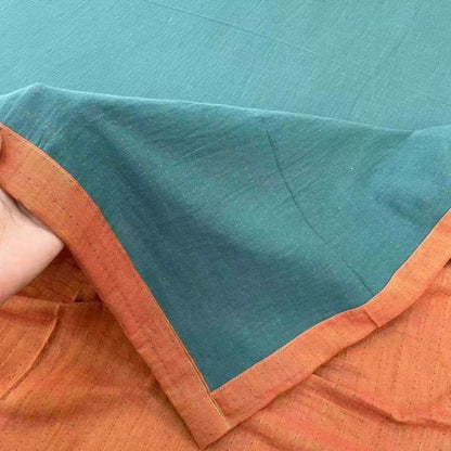 Linge de lit minimaliste réversible en gaze de coton - Bleu de la mer - draps de lit - 220 cm x 240 cm - image 12