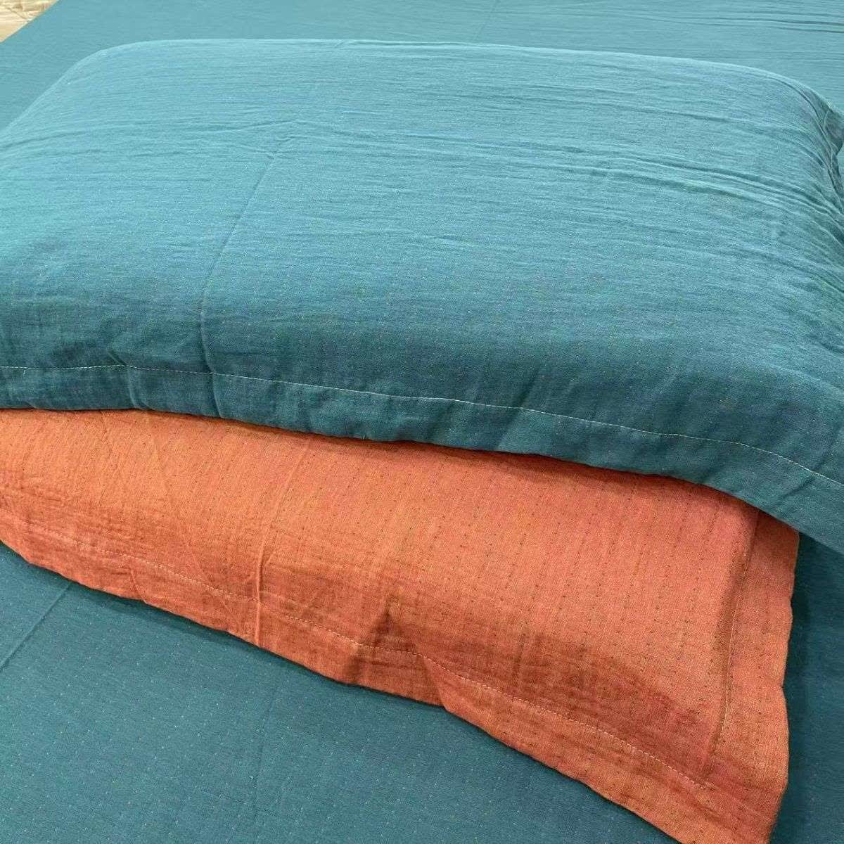 Linge de lit minimaliste réversible en gaze de coton - image 13