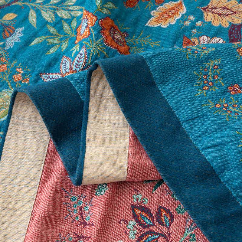 Élégante couverture réversible en gaze de coton à motif floral - image 5