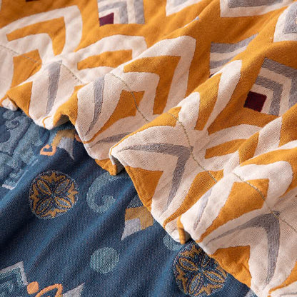 Couette en coton à motif ethnique rétro géométrique - image 5