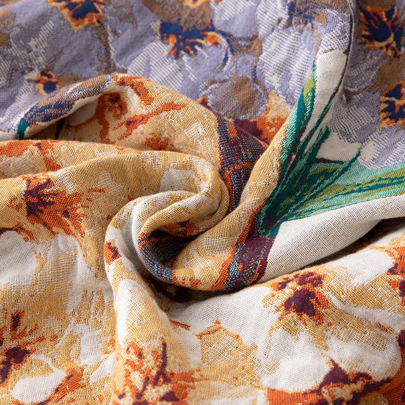 Couette réversible en gaze de coton avec des fleurs de rêve - image 6