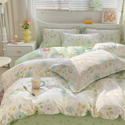 Parure de lit en coton avec un motif floral botanique frais - ensemble de literie - 220 cm x 240 cm - image 0