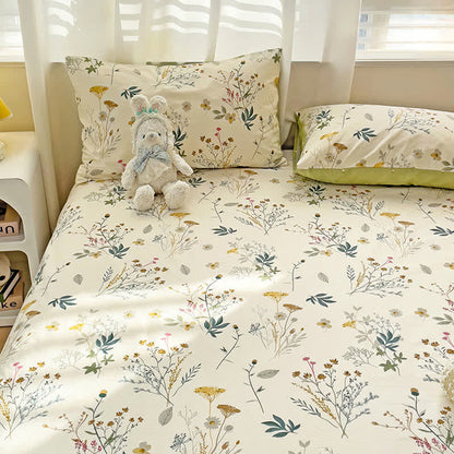 Parure de lit en coton avec un délicat motif de feuilles - image 4