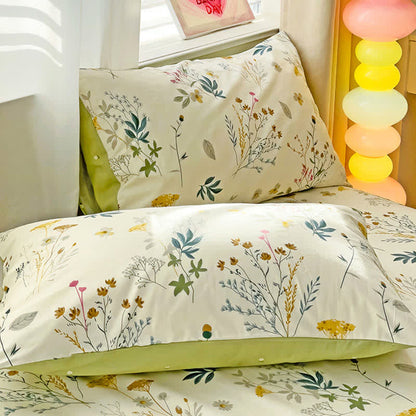 Parure de lit en coton avec un délicat motif de feuilles - image 6