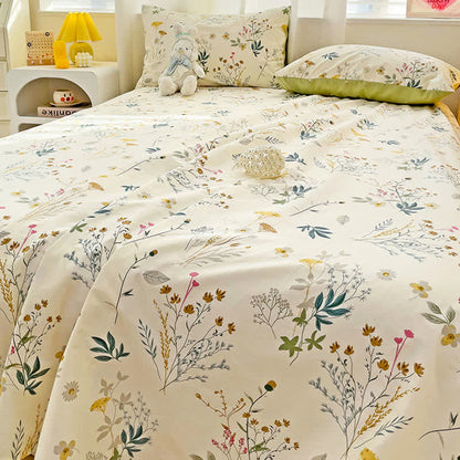 Parure de lit en coton avec un délicat motif de feuilles - image 5