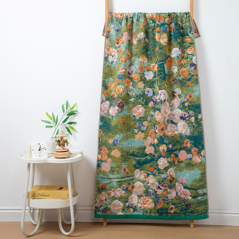 Serviette de bain rétro absorbante en gaze de coton - B - 80 cm x 160 cm - image 3