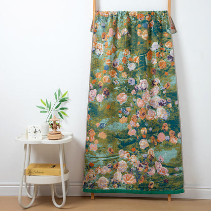 Serviette de bain rétro absorbante en gaze de coton - B - 80 cm x 160 cm - image 3