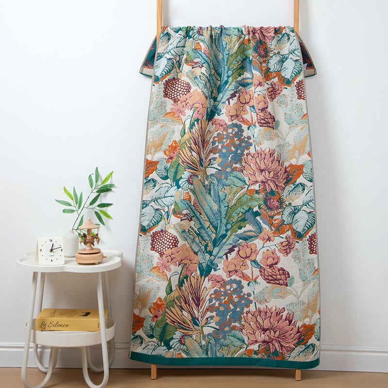 Serviette de bain rétro absorbante en gaze de coton - D - 80 cm x 160 cm - image 5