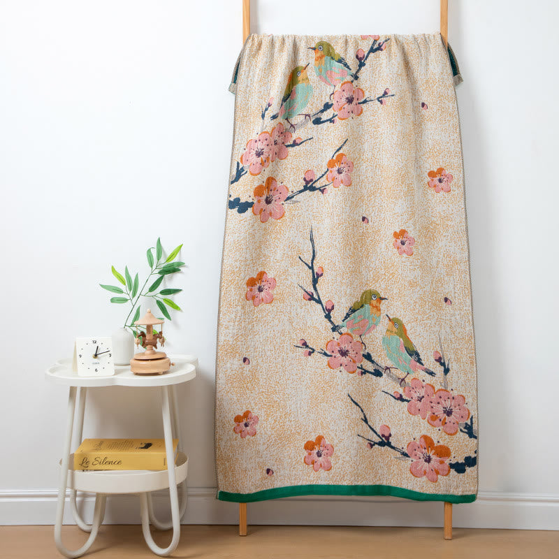 Serviette de bain rétro absorbante en gaze de coton - C - 80 cm x 160 cm - image 4