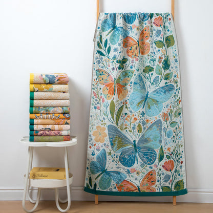 Serviette de bain rétro absorbante en gaze de coton - A - 80 cm x 160 cm - image 0