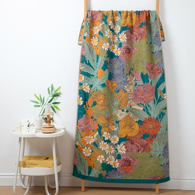 Serviette de bain rétro absorbante en gaze de coton - E - 80 cm x 160 cm - image 6