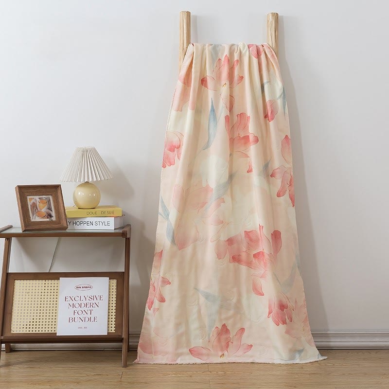 Serviette de bain douce et rurale en pur coton - D - 80 cm x 160 cm - image 3