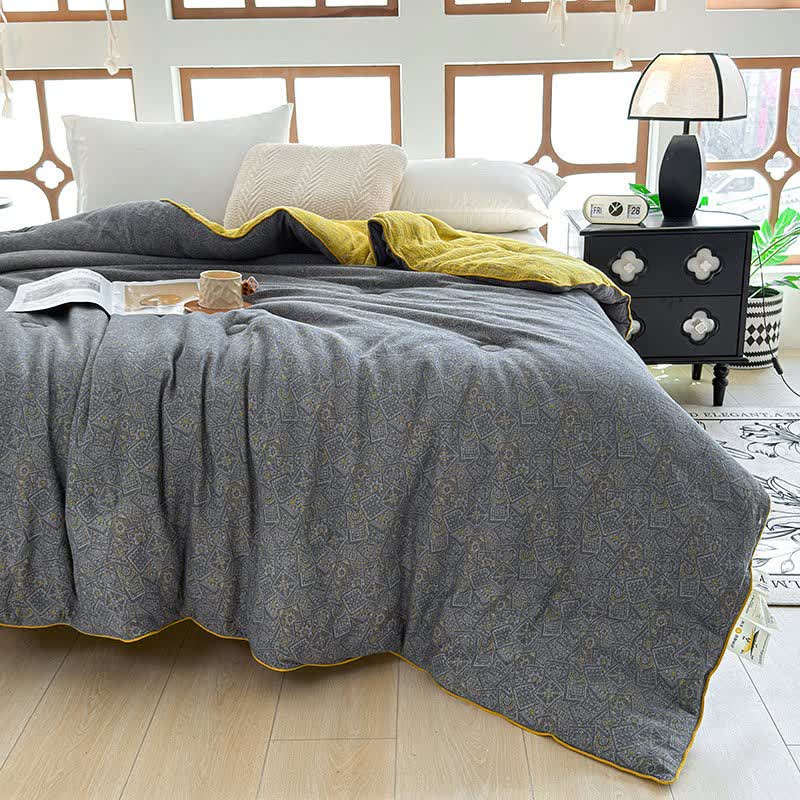Couette en gaze de coton au motif subtil - image 1