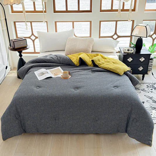 Couette en gaze de coton au motif subtil - Couette d'hiver - 220 cm x 240 cm - image 0