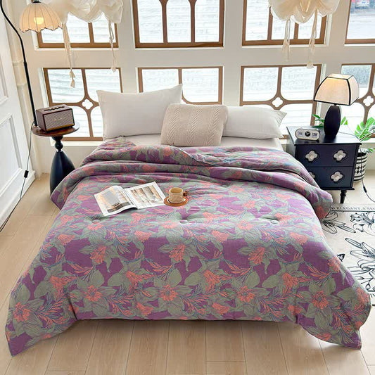 Couette double gaze de coton Lily - Couette d'hiver - 220 cm x 240 cm - image 0
