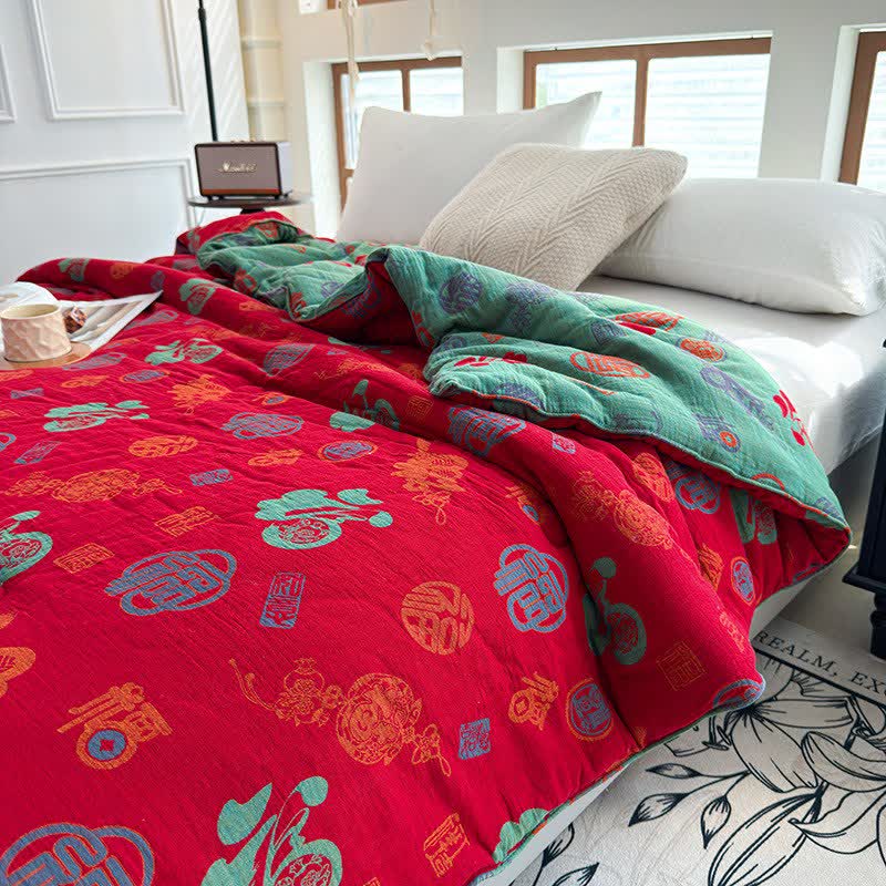 Couette en gaze de coton de style oriental rétro - image 2