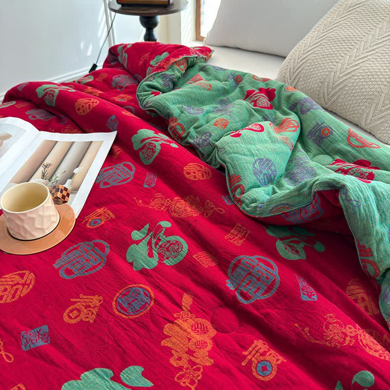 Couette en gaze de coton de style oriental rétro - image 4